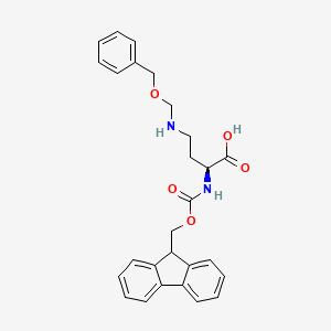 molecular formula C27H28N2O5 B613327 (S)-2-((((9H-Fluoren-9-yl)methoxy)carbonyl)amino)-4-(((benzyloxy)methyl)amino)butanoic acid CAS No. 252049-08-4