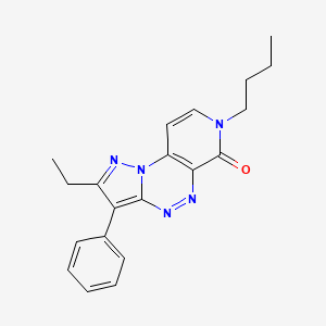 molecular formula C20H21N5O B6133276 7-butyl-2-ethyl-3-phenylpyrazolo[5,1-c]pyrido[4,3-e][1,2,4]triazin-6(7H)-one 