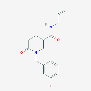 molecular formula C16H19FN2O2 B6133279 N-allyl-1-(3-fluorobenzyl)-6-oxo-3-piperidinecarboxamide 