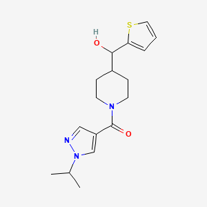molecular formula C17H23N3O2S B6133304 {1-[(1-isopropyl-1H-pyrazol-4-yl)carbonyl]-4-piperidinyl}(2-thienyl)methanol 