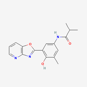N-(4-hydroxy-3-methyl-5-[1,3]oxazolo[4,5-b]pyridin-2-ylphenyl)-2-methylpropanamide