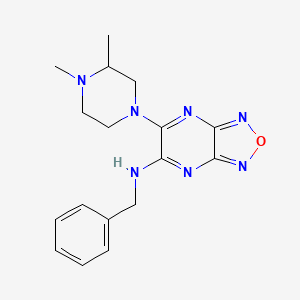 molecular formula C17H21N7O B6133333 N-benzyl-6-(3,4-dimethyl-1-piperazinyl)[1,2,5]oxadiazolo[3,4-b]pyrazin-5-amine 