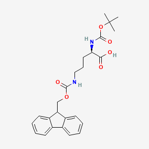  B613334 (R)-5-((((9H-Fluoren-9-yl)methoxy)carbonyl)amino)-2-((tert-butoxycarbonyl)amino)pentanoic acid CAS No. 163336-15-0