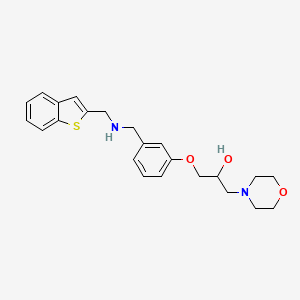 molecular formula C23H28N2O3S B6133367 1-(3-{[(1-benzothien-2-ylmethyl)amino]methyl}phenoxy)-3-(4-morpholinyl)-2-propanol 