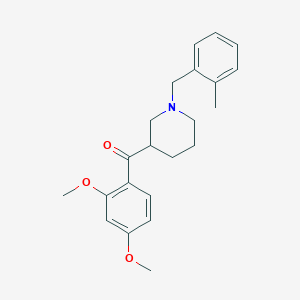 molecular formula C22H27NO3 B6133373 (2,4-dimethoxyphenyl)[1-(2-methylbenzyl)-3-piperidinyl]methanone 