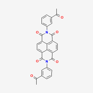 molecular formula C30H18N2O6 B6133434 2,7-bis(3-acetylphenyl)benzo[lmn]-3,8-phenanthroline-1,3,6,8(2H,7H)-tetrone 