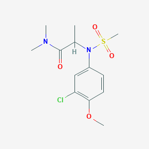 molecular formula C13H19ClN2O4S B6133449 N~2~-(3-chloro-4-methoxyphenyl)-N~1~,N~1~-dimethyl-N~2~-(methylsulfonyl)alaninamide 