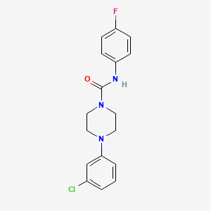 4-(3-chlorophenyl)-N-(4-fluorophenyl)-1-piperazinecarboxamide