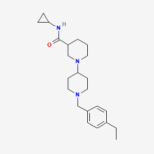 molecular formula C23H35N3O B6133473 N-cyclopropyl-1'-(4-ethylbenzyl)-1,4'-bipiperidine-3-carboxamide 