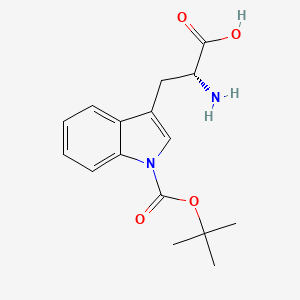 molecular formula C16H20N2O4 B613348 (R)-2-氨基-3-(1-(叔丁氧羰基)-1H-吲哚-3-基)丙酸 CAS No. 201290-11-1