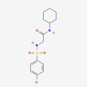 molecular formula C14H19BrN2O3S B6133502 N~2~-[(4-bromophenyl)sulfonyl]-N~1~-cyclohexylglycinamide 