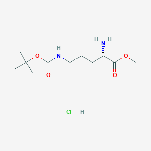 molecular formula C11H23ClN2O4 B613351 (S)-甲基 2-氨基-5-((叔丁氧羰基)氨基)戊酸盐酸盐 CAS No. 2480-96-8