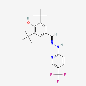molecular formula C21H26F3N3O B6133516 3,5-di-tert-butyl-4-hydroxybenzaldehyde [5-(trifluoromethyl)-2-pyridinyl]hydrazone 