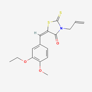 molecular formula C16H17NO3S2 B6133546 3-allyl-5-(3-ethoxy-4-methoxybenzylidene)-2-thioxo-1,3-thiazolidin-4-one 