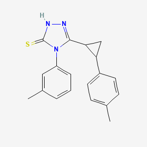 molecular formula C19H19N3S B6133559 4-(3-methylphenyl)-5-[2-(4-methylphenyl)cyclopropyl]-4H-1,2,4-triazole-3-thiol 