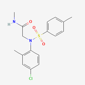 molecular formula C17H19ClN2O3S B6133566 N~2~-(4-chloro-2-methylphenyl)-N~1~-methyl-N~2~-[(4-methylphenyl)sulfonyl]glycinamide 