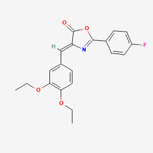 molecular formula C20H18FNO4 B6133588 4-(3,4-diethoxybenzylidene)-2-(4-fluorophenyl)-1,3-oxazol-5(4H)-one 