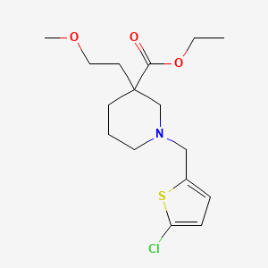 molecular formula C16H24ClNO3S B6133612 ethyl 1-[(5-chloro-2-thienyl)methyl]-3-(2-methoxyethyl)-3-piperidinecarboxylate 