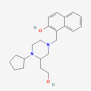 1-{[4-cyclopentyl-3-(2-hydroxyethyl)-1-piperazinyl]methyl}-2-naphthol
