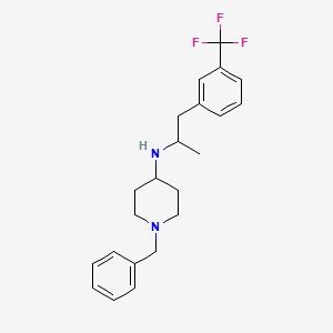 molecular formula C22H27F3N2 B6133638 1-benzyl-N-{1-methyl-2-[3-(trifluoromethyl)phenyl]ethyl}-4-piperidinamine 