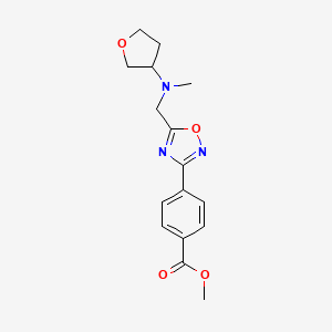 molecular formula C16H19N3O4 B6133641 methyl 4-(5-{[methyl(tetrahydro-3-furanyl)amino]methyl}-1,2,4-oxadiazol-3-yl)benzoate 