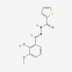 molecular formula C13H12N2O3S B6133646 N'-(2-hydroxy-3-methoxybenzylidene)-2-thiophenecarbohydrazide 