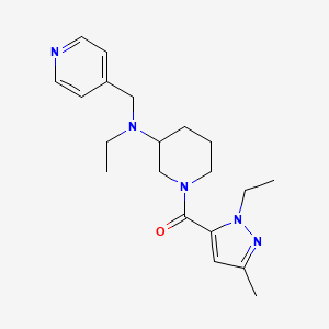 molecular formula C20H29N5O B6133660 N-ethyl-1-[(1-ethyl-3-methyl-1H-pyrazol-5-yl)carbonyl]-N-(4-pyridinylmethyl)-3-piperidinamine 
