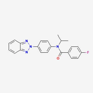 molecular formula C22H19FN4O B6133664 N-[4-(2H-1,2,3-benzotriazol-2-yl)phenyl]-4-fluoro-N-isopropylbenzamide 