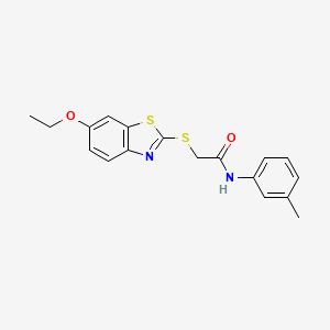 molecular formula C18H18N2O2S2 B6133674 2-[(6-ethoxy-1,3-benzothiazol-2-yl)thio]-N-(3-methylphenyl)acetamide 