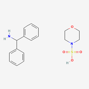 molecular formula C17H22N2O4S B6133737 4-morpholinesulfonic acid - (diphenylmethyl)amine (1:1) 