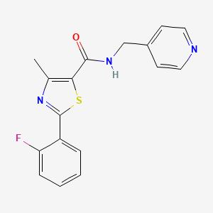 molecular formula C17H14FN3OS B6133749 2-(2-fluorophenyl)-4-methyl-N-(4-pyridinylmethyl)-1,3-thiazole-5-carboxamide 