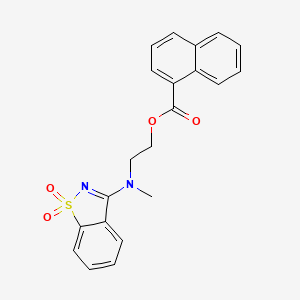 molecular formula C21H18N2O4S B6133766 2-[(1,1-dioxido-1,2-benzisothiazol-3-yl)(methyl)amino]ethyl 1-naphthoate 