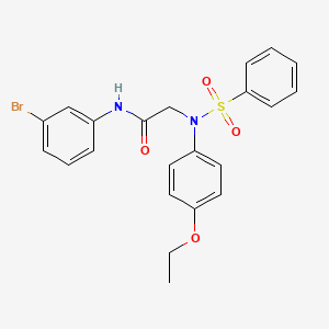 molecular formula C22H21BrN2O4S B6133778 N~1~-(3-bromophenyl)-N~2~-(4-ethoxyphenyl)-N~2~-(phenylsulfonyl)glycinamide 