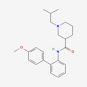 molecular formula C23H30N2O2 B6133812 1-isobutyl-N-(4'-methoxy-2-biphenylyl)-3-piperidinecarboxamide 