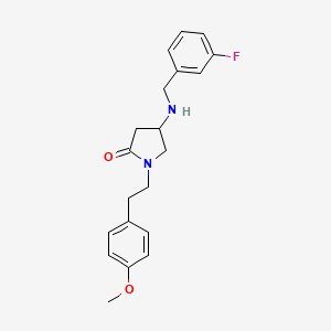 molecular formula C20H23FN2O2 B6133824 4-[(3-fluorobenzyl)amino]-1-[2-(4-methoxyphenyl)ethyl]-2-pyrrolidinone 