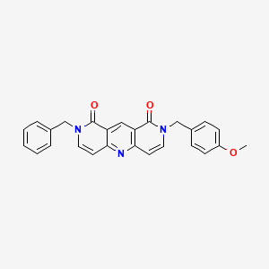 molecular formula C26H21N3O3 B6133838 2-benzyl-8-(4-methoxybenzyl)pyrido[4,3-b]-1,6-naphthyridine-1,9(2H,8H)-dione 