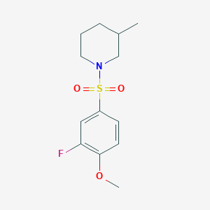 molecular formula C13H18FNO3S B6133849 1-[(3-fluoro-4-methoxyphenyl)sulfonyl]-3-methylpiperidine 