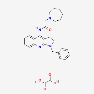 molecular formula C28H32N4O5 B6133862 2-(1-azepanyl)-N-(1-benzyl-2,3-dihydro-1H-pyrrolo[2,3-b]quinolin-4-yl)acetamide oxalate 