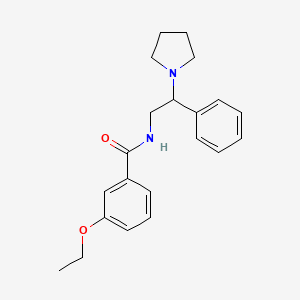 3-ethoxy-N-[2-phenyl-2-(1-pyrrolidinyl)ethyl]benzamide