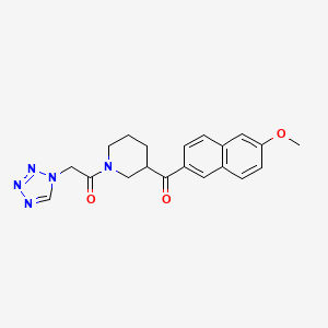 molecular formula C20H21N5O3 B6133875 (6-methoxy-2-naphthyl)[1-(1H-tetrazol-1-ylacetyl)-3-piperidinyl]methanone 