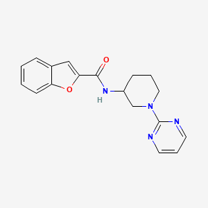 molecular formula C18H18N4O2 B6133885 N-[1-(2-pyrimidinyl)-3-piperidinyl]-1-benzofuran-2-carboxamide 