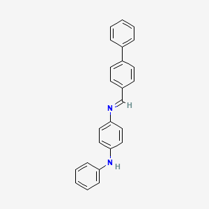 (4-anilinophenyl)(4-biphenylylmethylene)amine