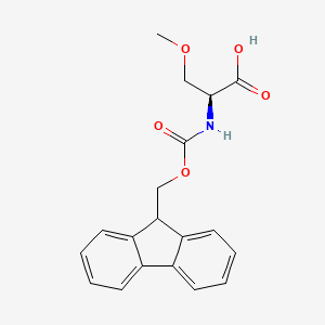 molecular formula C19H19NO5 B613393 (S)-2-((((9H-芴-9-基)甲氧羰基)氨基)-3-甲氧基丙酸 CAS No. 159610-93-2