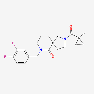 molecular formula C20H24F2N2O2 B6133950 7-(3,4-difluorobenzyl)-2-[(1-methylcyclopropyl)carbonyl]-2,7-diazaspiro[4.5]decan-6-one 