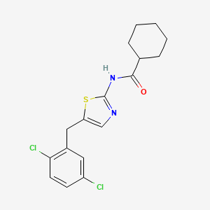 N-[5-(2,5-dichlorobenzyl)-1,3-thiazol-2-yl]cyclohexanecarboxamide