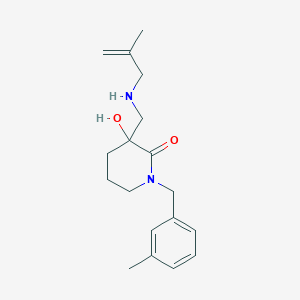 molecular formula C18H26N2O2 B6133988 3-hydroxy-1-(3-methylbenzyl)-3-{[(2-methyl-2-propen-1-yl)amino]methyl}-2-piperidinone 