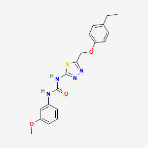 molecular formula C19H20N4O3S B6134001 N-{5-[(4-ethylphenoxy)methyl]-1,3,4-thiadiazol-2-yl}-N'-(3-methoxyphenyl)urea 