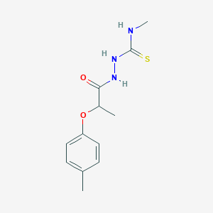 molecular formula C12H17N3O2S B6134005 N-methyl-2-[2-(4-methylphenoxy)propanoyl]hydrazinecarbothioamide 