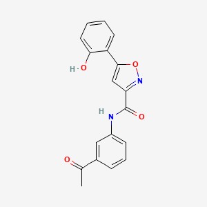molecular formula C18H14N2O4 B6134026 N-(3-acetylphenyl)-5-(2-hydroxyphenyl)-3-isoxazolecarboxamide 