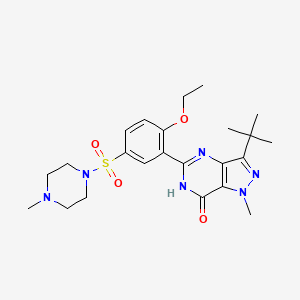 molecular formula C23H32N6O4S B6134045 3-tert-butyl-5-{2-ethoxy-5-[(4-methyl-1-piperazinyl)sulfonyl]phenyl}-1-methyl-1,4-dihydro-7H-pyrazolo[4,3-d]pyrimidin-7-one 